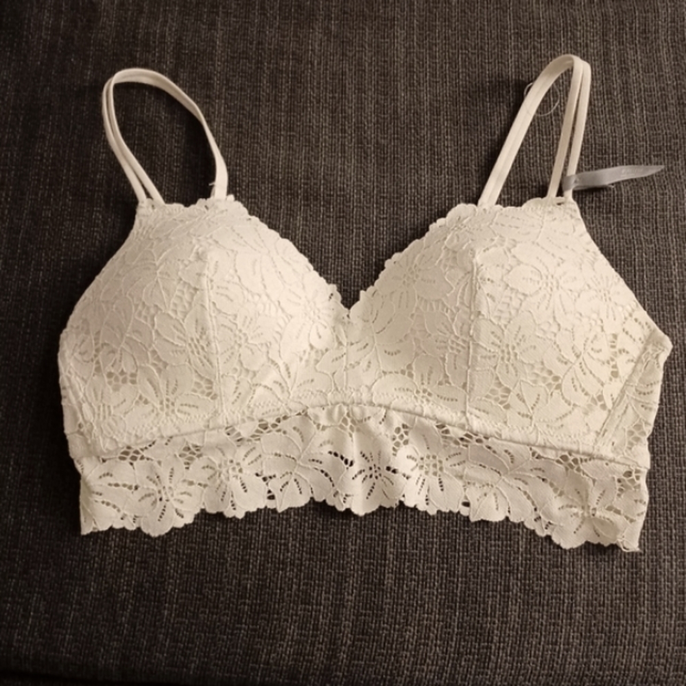 Sold; 🆕️ NWT Aerie Real Happy Wireless Lace Lightly Lined Bra - 36B - Picture 1 of 7